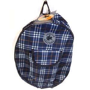 Centaur‎ Helmet Bag 600D English Riding Supplies Blue Corn Plaid NWT